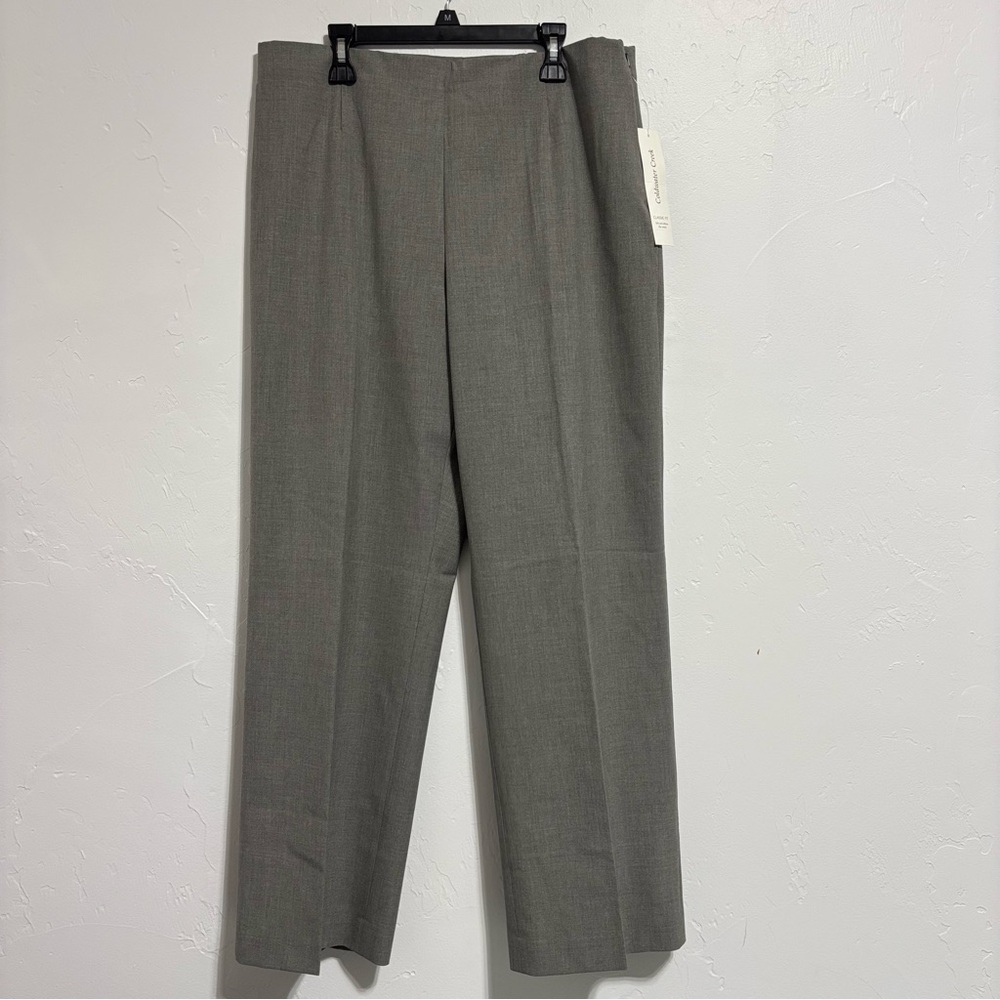 Coldwater Creek NWT Classic Holly Pant Petite P12 Gray Dress Business Office